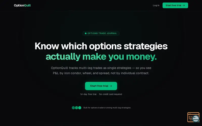 Screenshot of OptionQuill