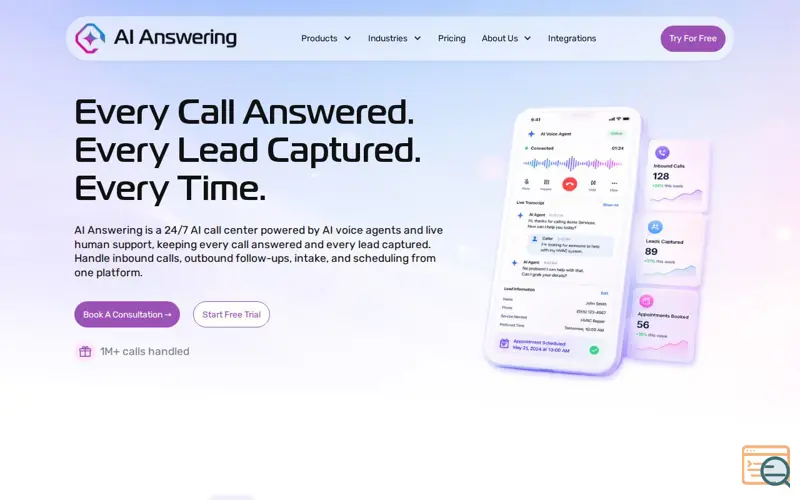 Screenshot of AI Answering