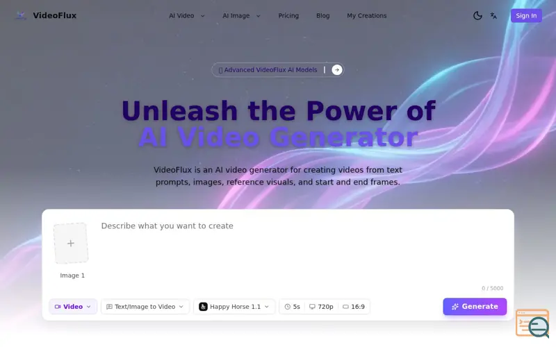 Screenshot of VideoFlux