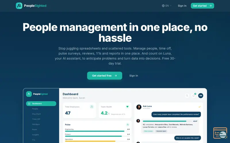 Screenshot of PeopleSighted