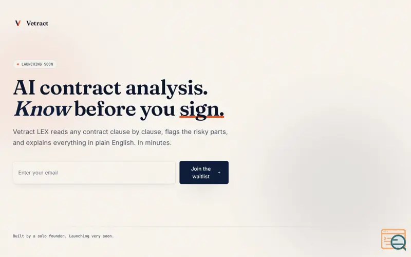 Screenshot of Vetract