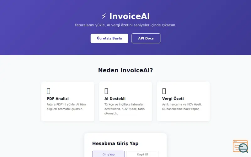 Screenshot of Invoice AI: AI-Powered Smart Billing