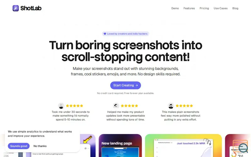 Screenshot of Shotlab.pro
