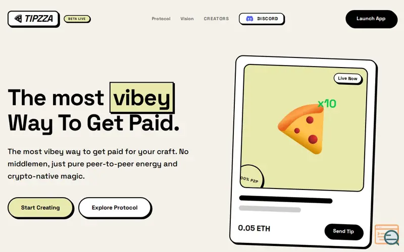 Screenshot of Tipzza
