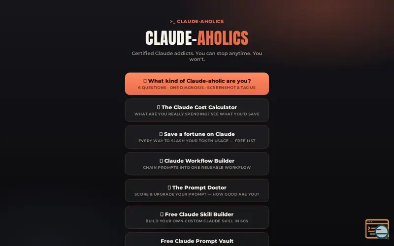 Screenshot of Claude-aholics