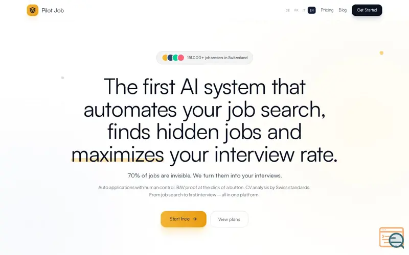 Screenshot of PilotJob