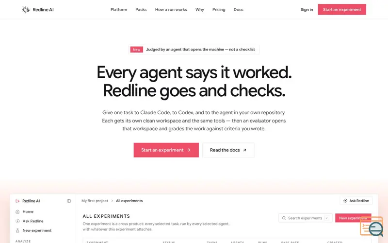 Screenshot of Redline AI
