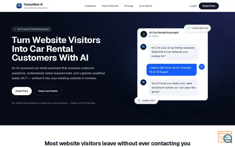 Screenshot of RentalMind AI