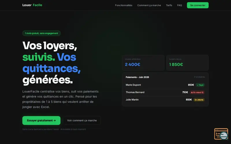 Screenshot of LouerFacile