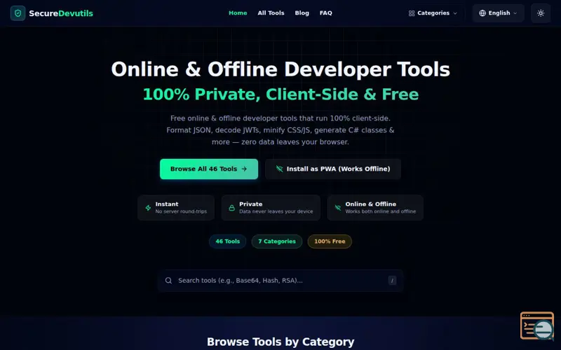 Screenshot of Secure Devutils