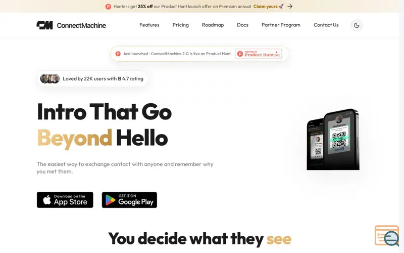 Screenshot of ConnectMachine 2.0