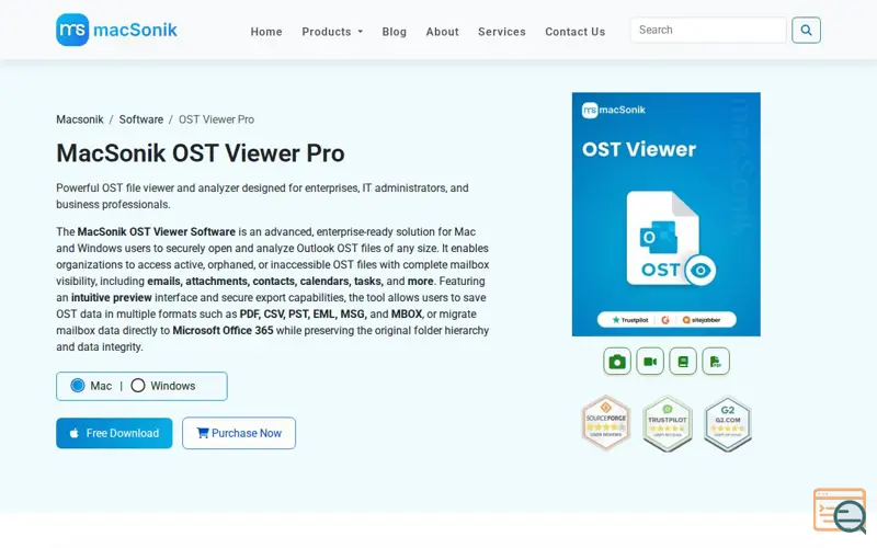 Screenshot of MacSonik OST Viewer Pro