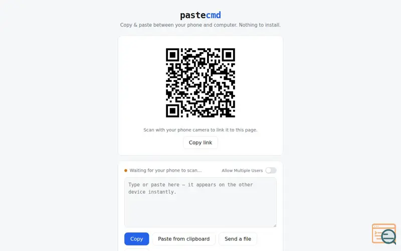 Screenshot of Pastecmd