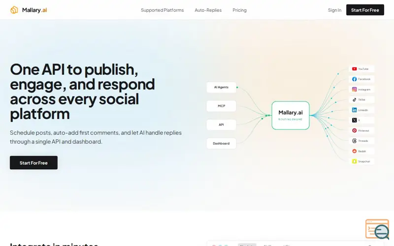 Screenshot of Mallary, a launch using Krystal Email