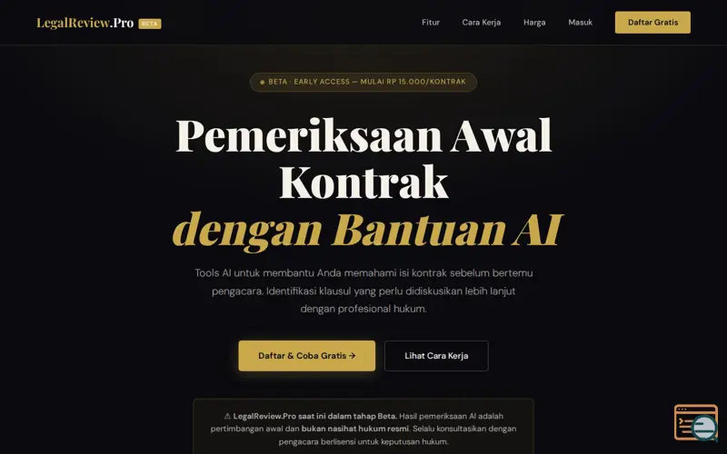 Screenshot of LegalReview.Pro