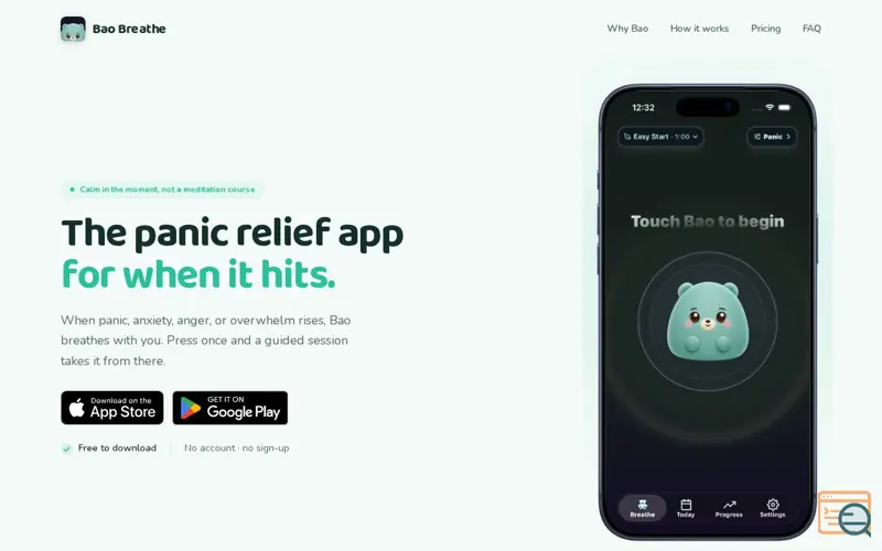 Screenshot of Bao Breathe