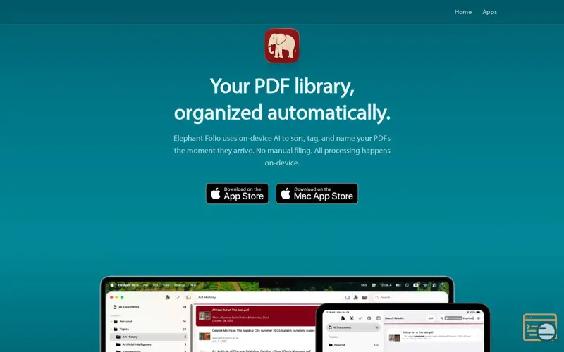 Screenshot of Elephant Folio