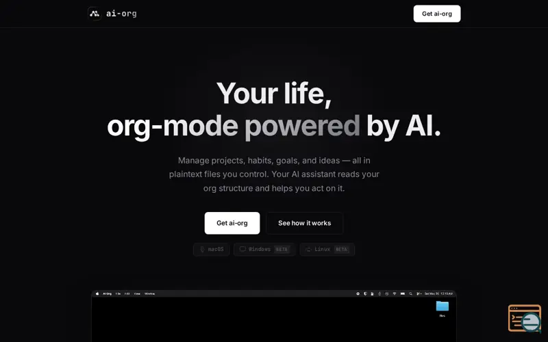 Screenshot of AI-org
