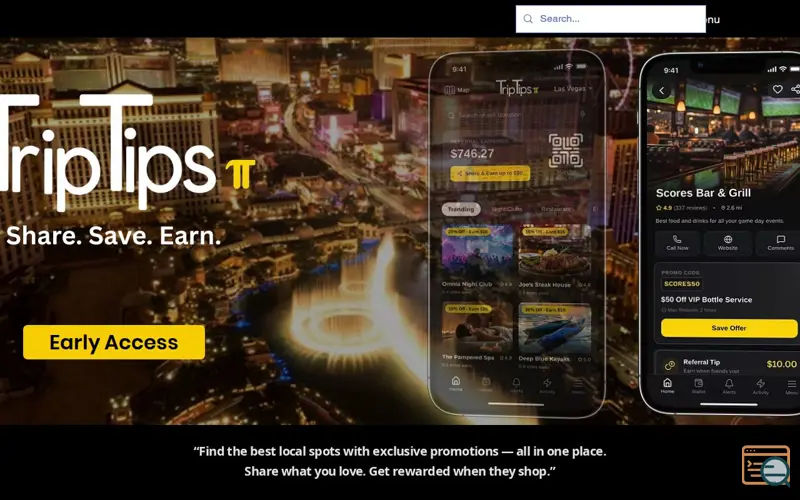 Screenshot of TripTips 