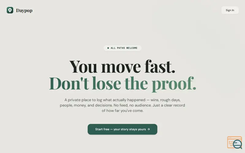 Screenshot of Daypop