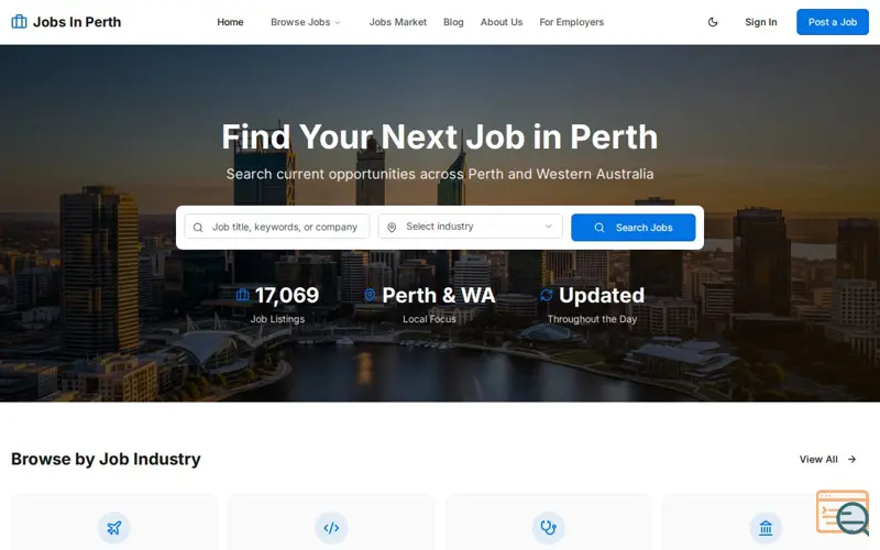 Screenshot of Jobsinperth