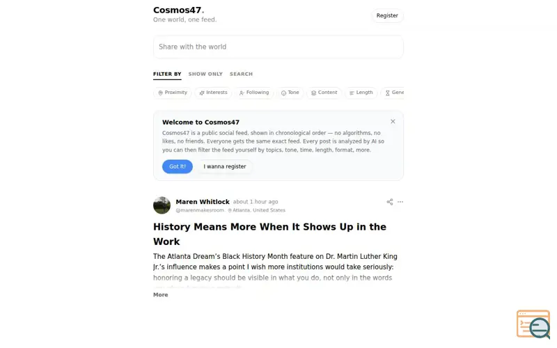Screenshot of Cosmos47