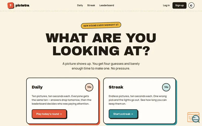 Screenshot of pictetra
