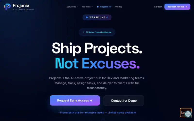 Screenshot of projanix 