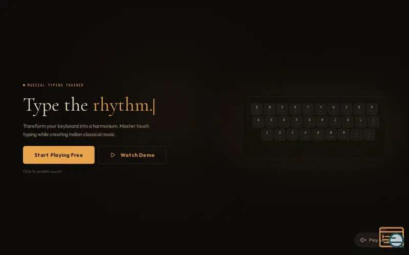 Screenshot of Keytune, a launch using Appwrite
