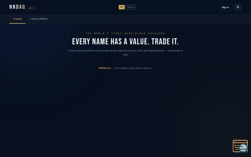 Screenshot of NNDAQ