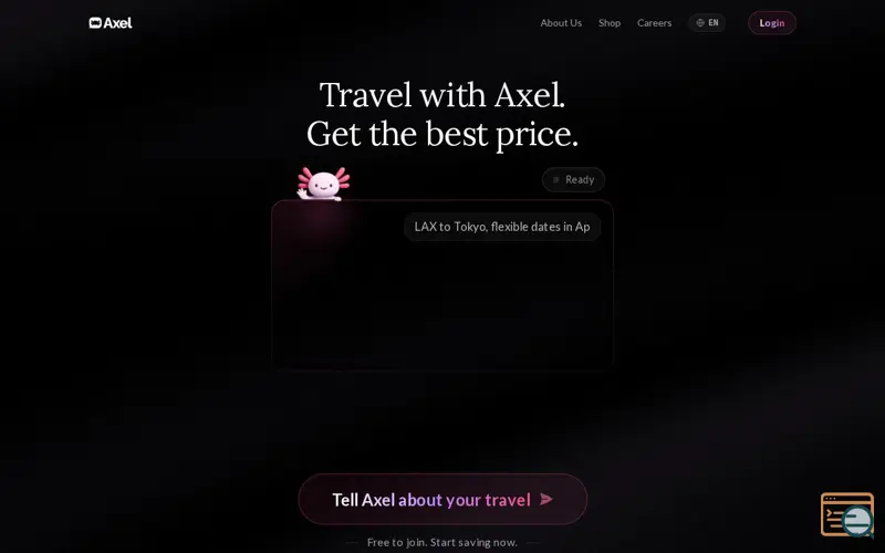 Screenshot of Axel, a launch using Tapad