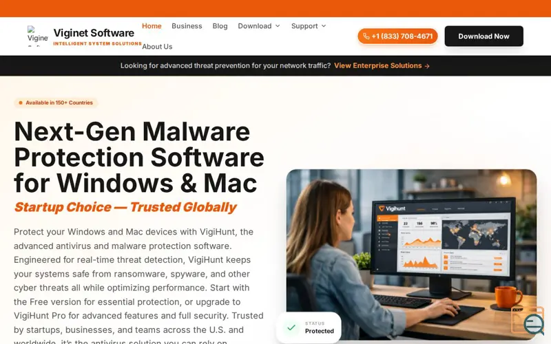 Screenshot of VigiHunt Software