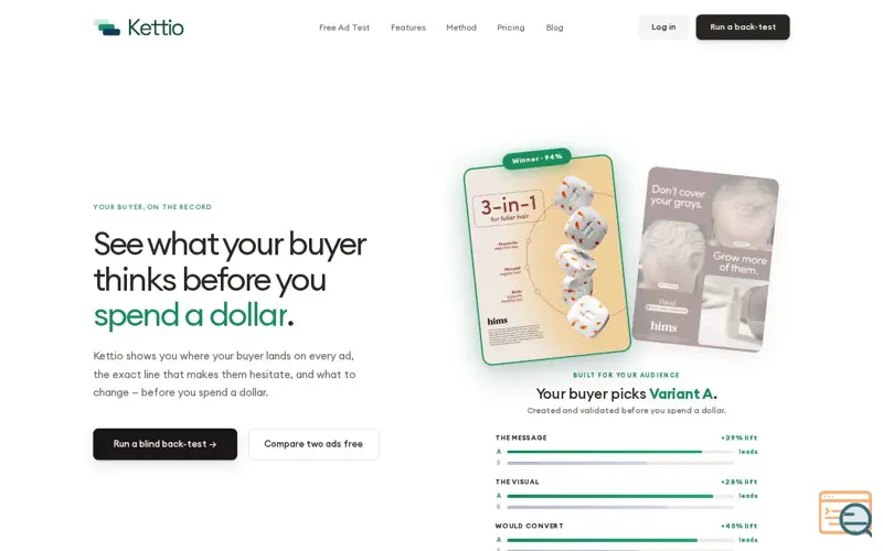 Screenshot of Kettio
