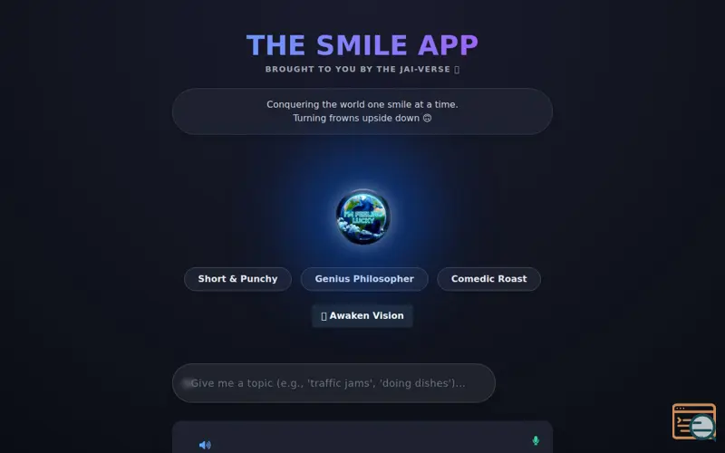 Screenshot of The Smile App