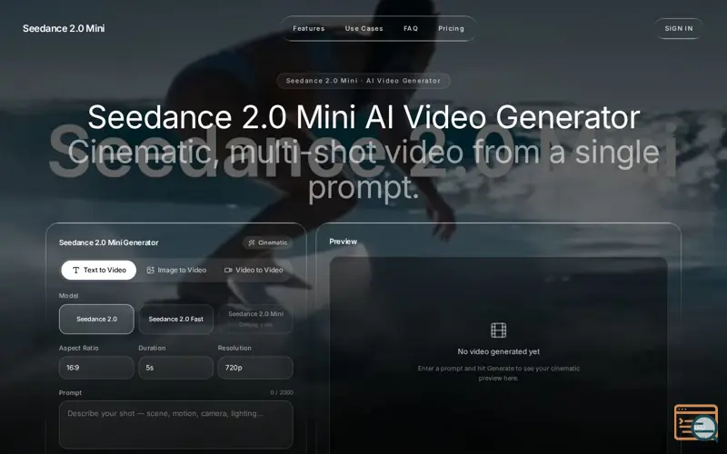 Screenshot of Seedance2-mini