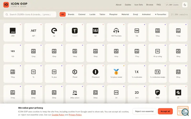 Screenshot of ICON OOP