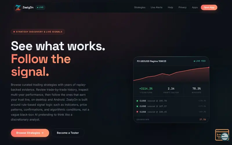 Screenshot of ZealyOn: Crypto & Forex Strategies