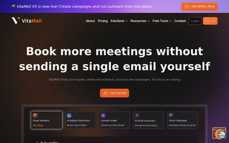 Screenshot of VitaMail V5