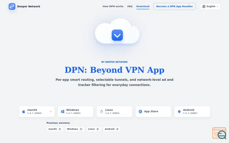 Screenshot of DPN App