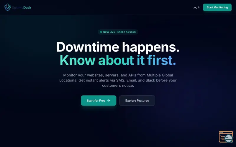 Screenshot of UptimeDuck