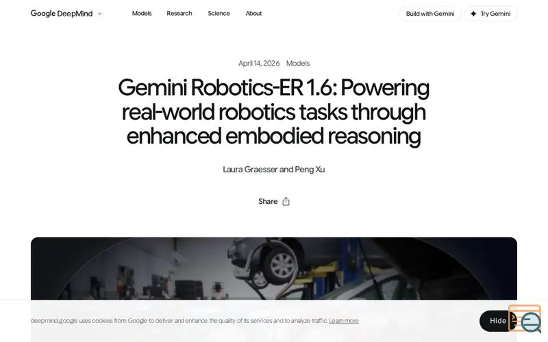 Screenshot of Gemini Robotics ER 1.6