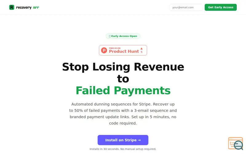 Screenshot of RecoveryMRR