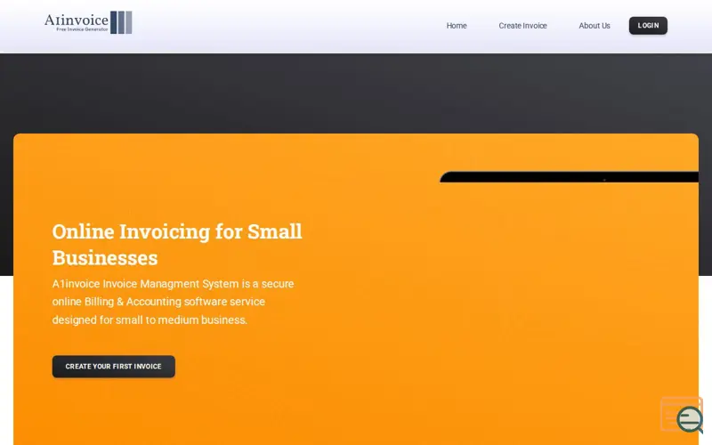 Screenshot of A1invoice: Free Online Invoice Generator