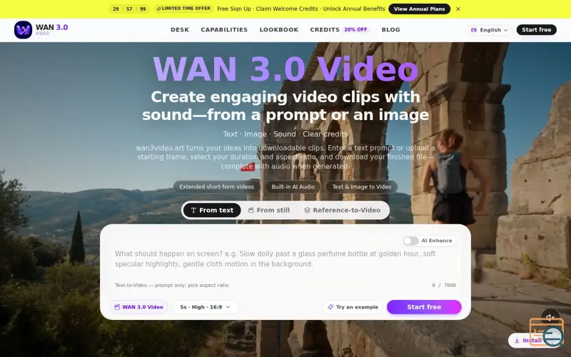 Screenshot of WAN 3.0 Video
