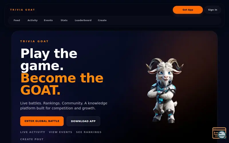 Screenshot of Trivia GOAT