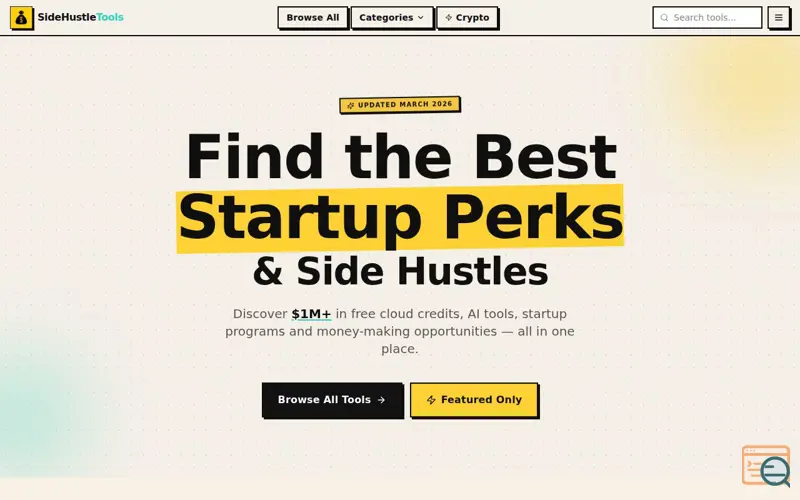 Screenshot of Sidehustletools