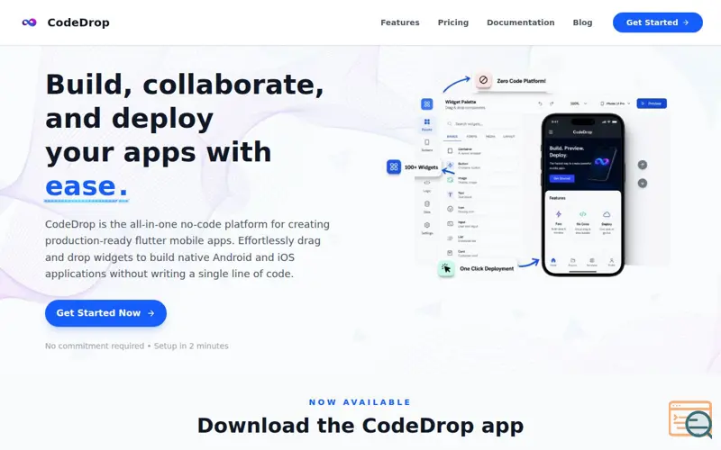 Screenshot of CodeDrop