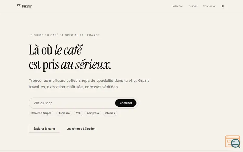 Screenshot of Dripper