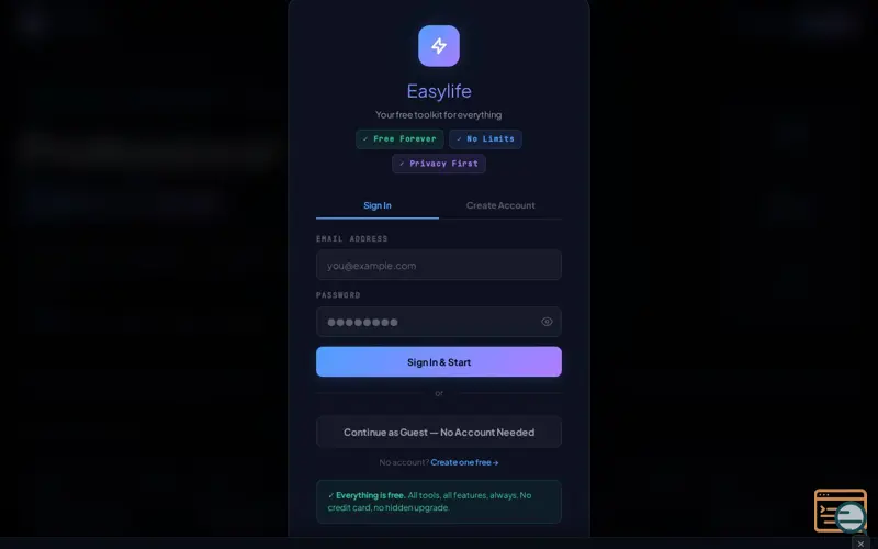 Screenshot of Easylife
