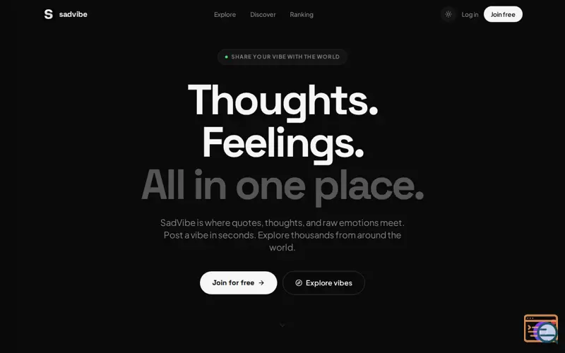 Screenshot of Sadvibe